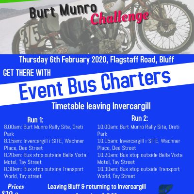 Burt Munro Challenge – NZ Hill Climb Champs – Transport to Bluff