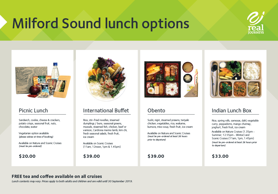 Magical Milford Sound Lunch Options